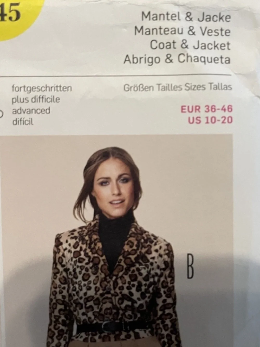 Burda 6845 Pattern Sizes 10-20 Women's Coat Sewing Pattern Uncut